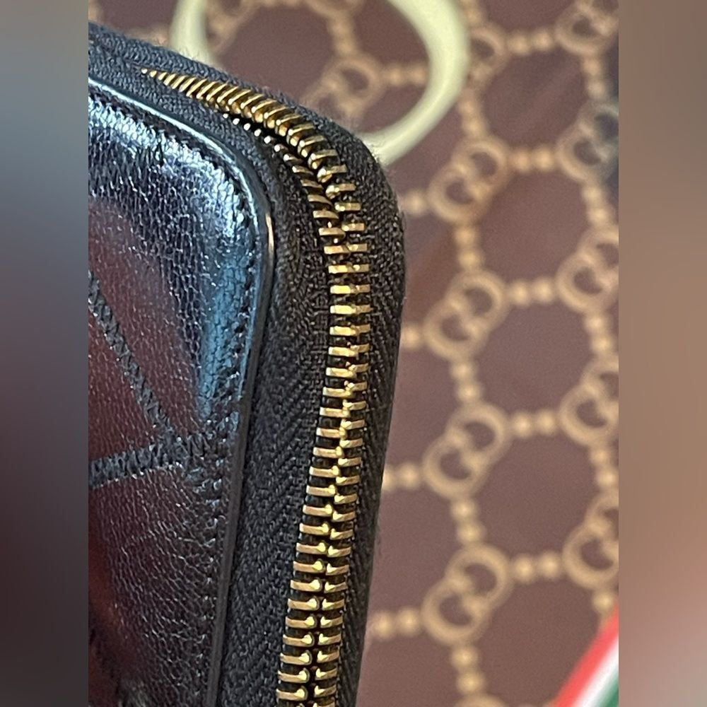 Givenchy Pandora Quilted Wallet Black Leather Gold Zip Around NEW Unused - Picture 13 of 14
